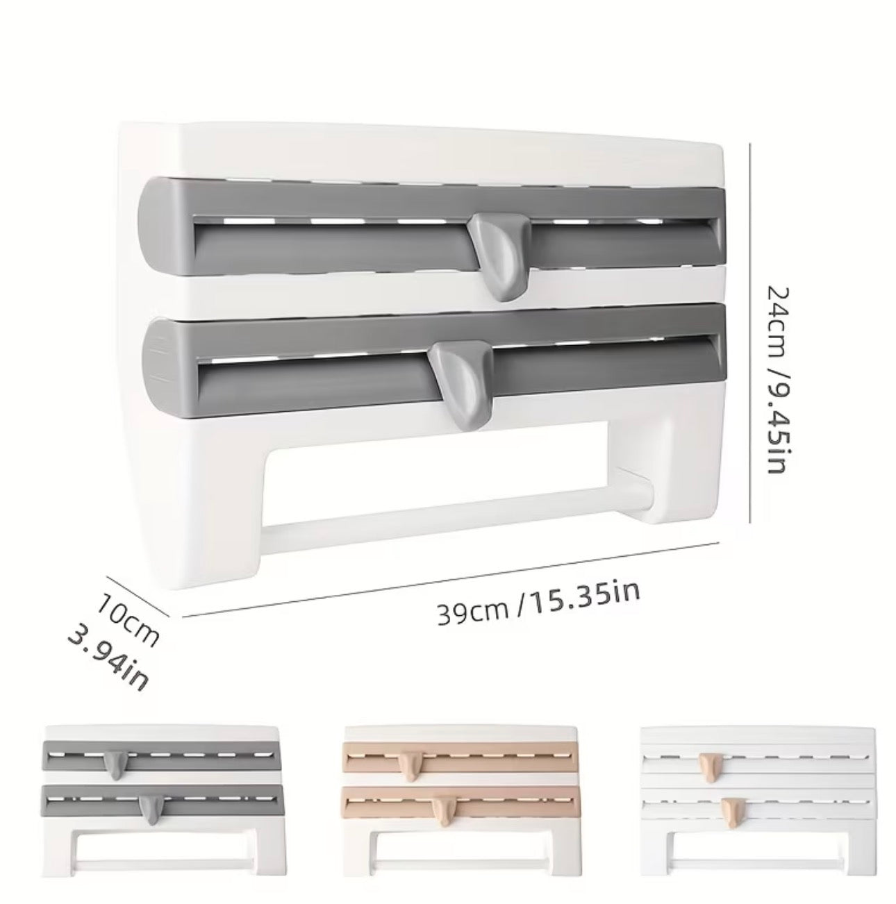 Distributeur de film étirable 3-en-1 – Coupe facile et sans gaspillage
