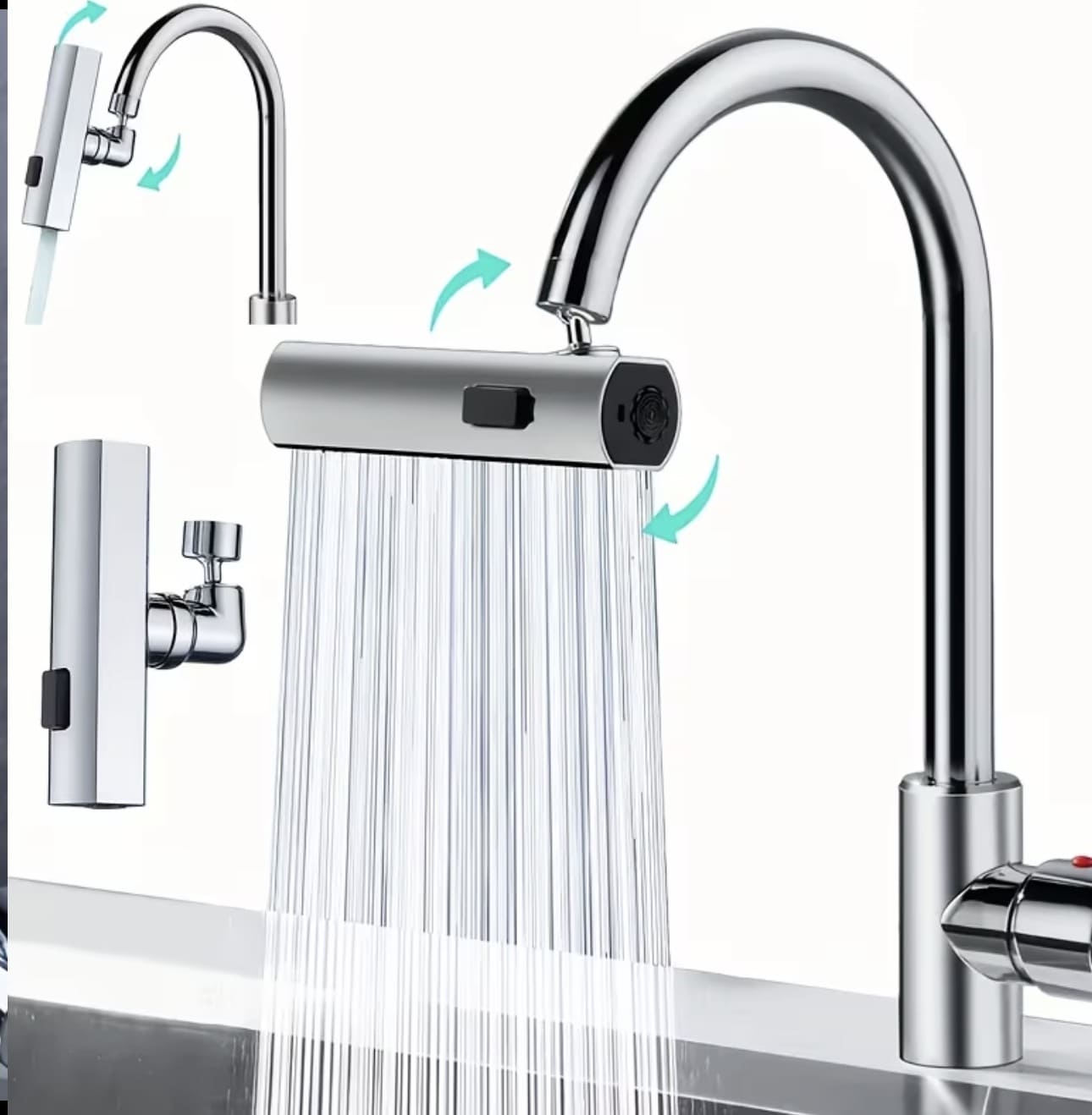 Robinet rotatif 360° – Anti-éclaboussures