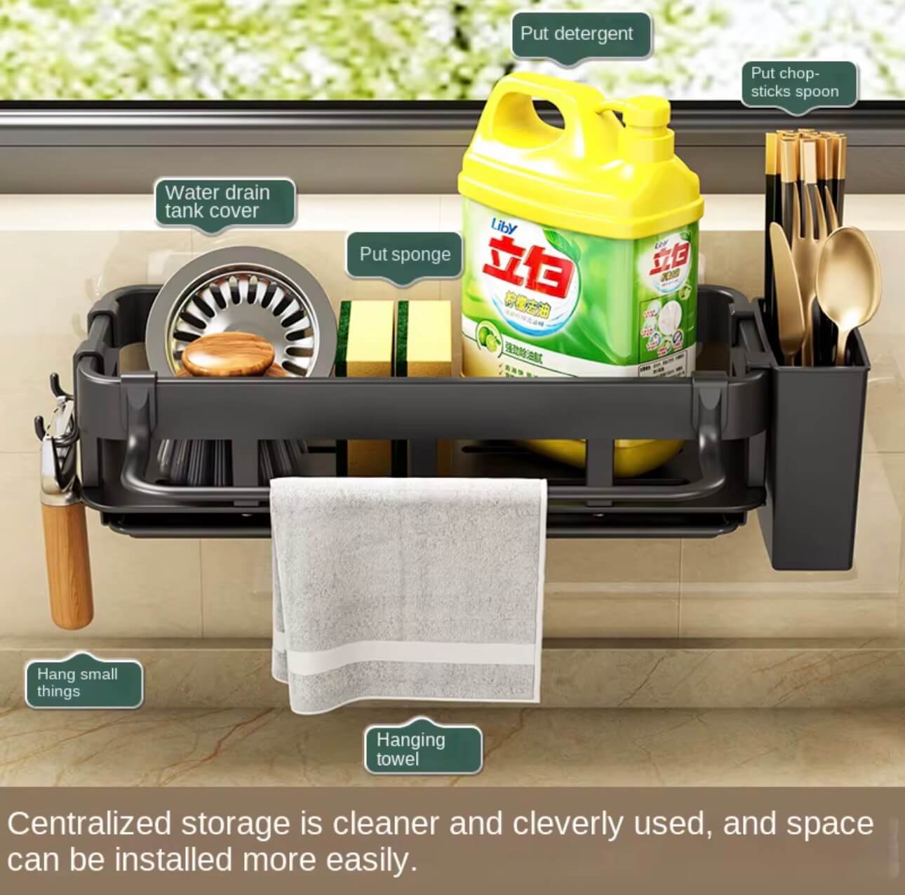 Organisateur de vaisselle ajustable – Gain de place pour cuisine